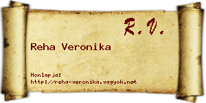 Reha Veronika névjegykártya